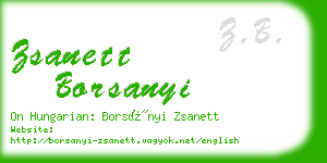 zsanett borsanyi business card